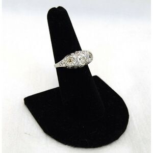 Antique Platinum Filligree Ring | Sz 7, 2.0 ct, Art Deco w/Appraisal